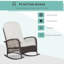 Chaise berçante en osier pour l'extérieur Outsunny