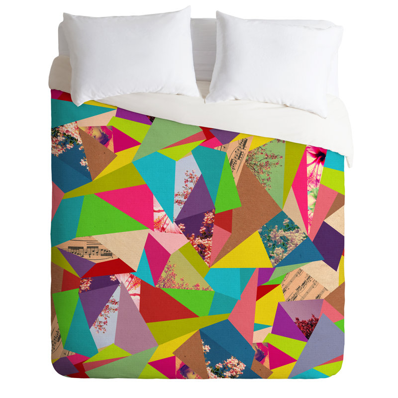 Ensemble de housse de couette coloré et coloré, Housse de couette pour grand lit et 2 taies décor
