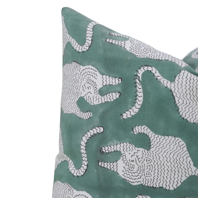 Housse de coussin Boho Block Print 22X22, Carrée, H 22 po x l 22 po