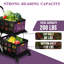 Chariot de magasinage ollapsible avec roues, chariot multifonctionnel 8-en-1 200LBS avec 2 caisses de rangement, chariot d'épicerie avec poignée réglable, frein à pied pour le magasinage / entrepôt / bureau / magasin d'alimentation-131181923