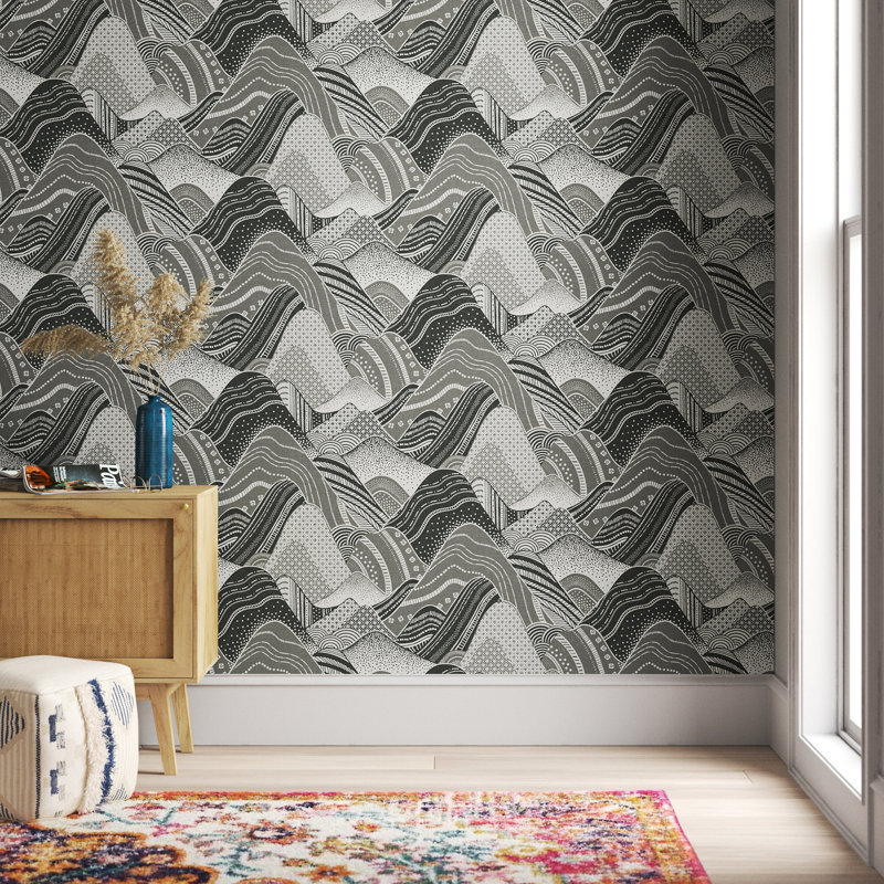 Rouleau de papier peint L 396 po x l 20,5 po Mistral, Gris foncé