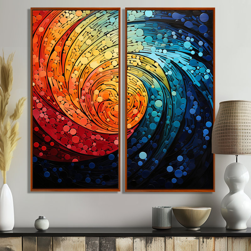 Art rigide, art mural contrastant Cadence II, 20" H x 24" W, Impression encadrée flottante, Brown