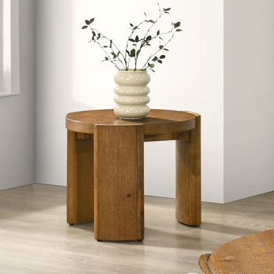 Blitar End Table with Plinth Base