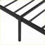 Structure de lit plateforme simple en métal - Noir robuste sans sommier pour les chambres modernes