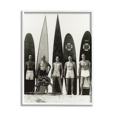 Photographie rétro, hommes surfeur