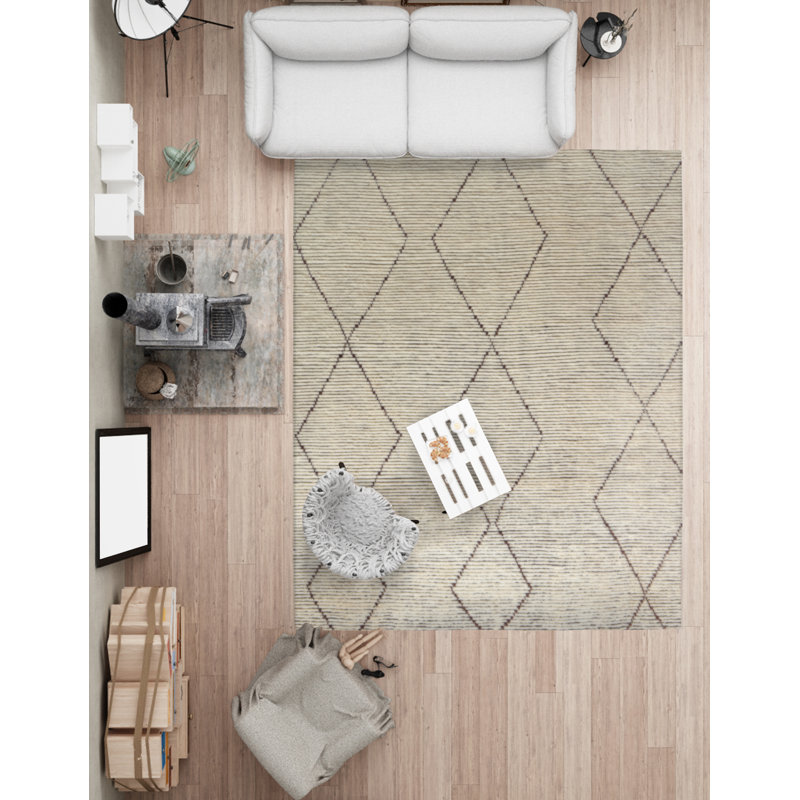 Baha - White/Brown, Rectangle 8' x 10'