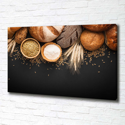 Bread and wheat 1 Piece Wall Art on Canvas