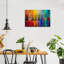 Grande cuisine colorée, impressions murales sur toile, art de la table rétro, affiche d'art sur toile tendue sur toile, encadrée prête à être suspendue pour la salle à manger, décoration murale de cuisine, 36 po x 48 po-1570370488