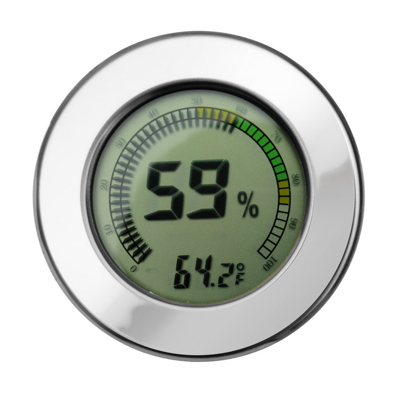 Accessoire de fumeur digital hygromètre Jacques, Argent