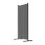 Cloison pliante 4 panneaux avec écran d'intimité, cloison portative autoportante pour bureau et chambre à coucher, gris
