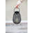 7.9X7.9X10.6" Black Poly Rattan Lantern With White LED Candle-1880390075