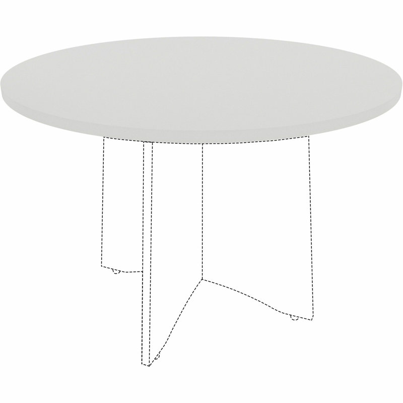Hospitality/Conference/Lobby Round Tabletop, White, 1" H x 42" W x 42" D