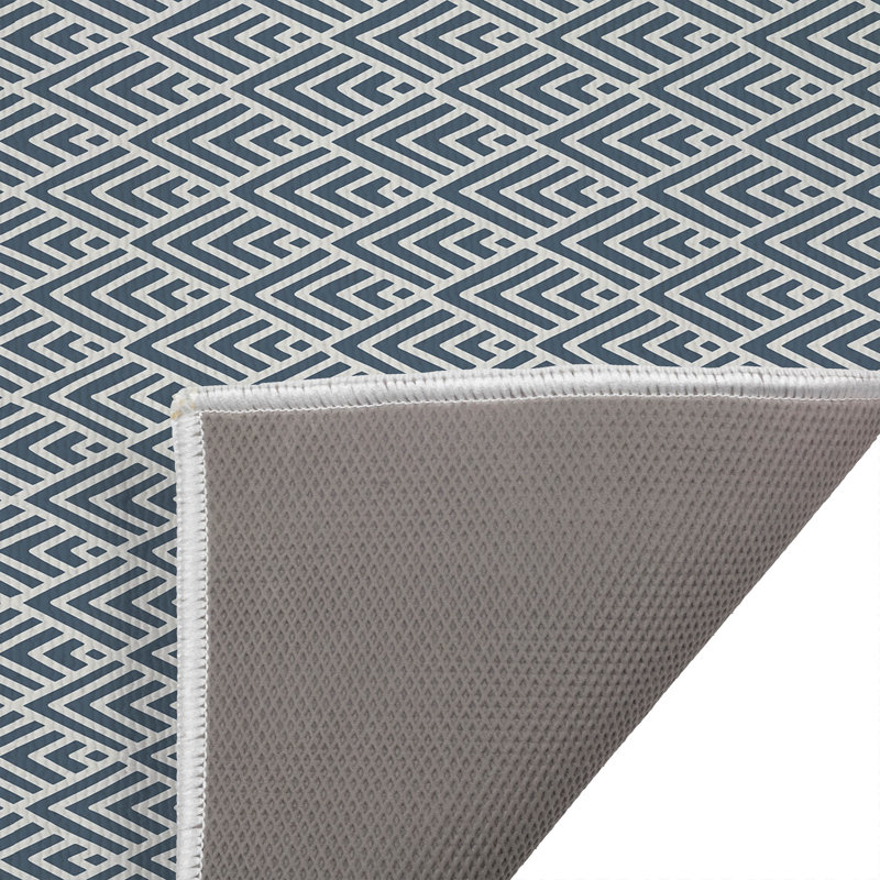 Paillasson Chevron Spike, Blue, 21" W x 34" L