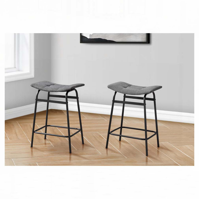 Barstool, Counter Height, Set Of 2,, Black