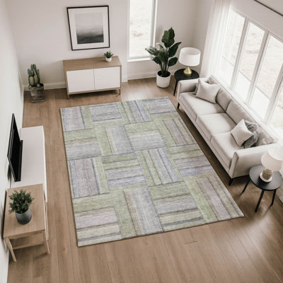 Tapis géométrique lavable à la machine de qualité supérieure Mayfield AMF2285