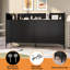63-Inch Black Sideboard Buffet Cabinet with Adjustable Shelves, Multi-Functional for Living or Dining Room