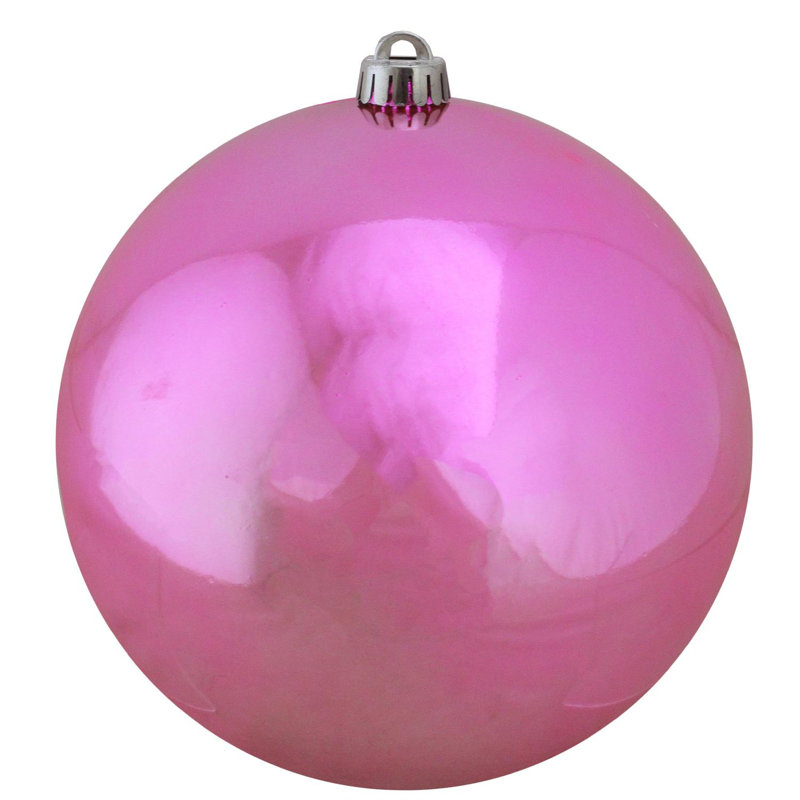 Ornement boule de Noël incassable 8 po, Rose orchidée