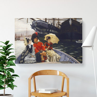 Portsmouth Dockyard by James Tissot - Wrapped Canvas