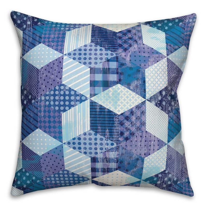 Patchwork Reversible Throw Pillow