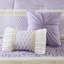 Ensemble de literie 5 pièces en seersucker double / grand avec coussins décoratifs - style floral, broderie sur les coussins, aspect couette et coussin, trois motifs, lavable à la machine