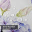 Aquarelle florale transparente avec pivoines et 12 crochets-727637108