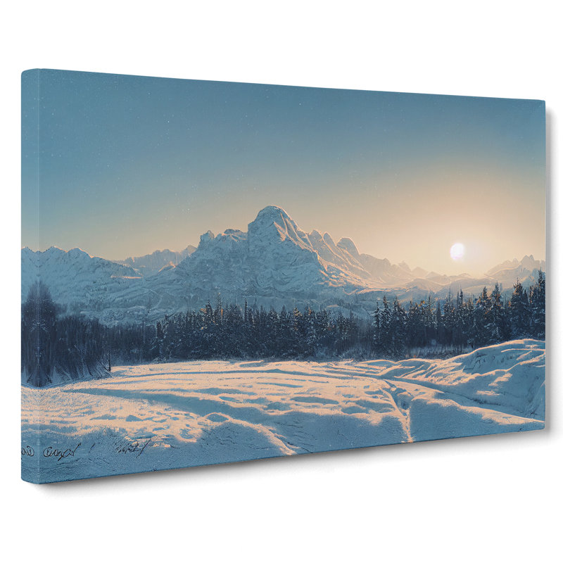 Winter Mountain Sunrise Vol.1 - Wrapped Canvas, 40cm H x 60cm W x 3cm D