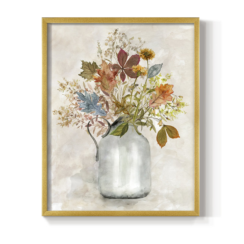 Autumn Bouquet I, reproduction encadrée - bois massif, H 30 po x l 24 po, Doré