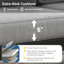 Ensemble de conversation 4 pièces pour patio moderne en aluminium 4 pièces avec coussins épais et structure et table basse