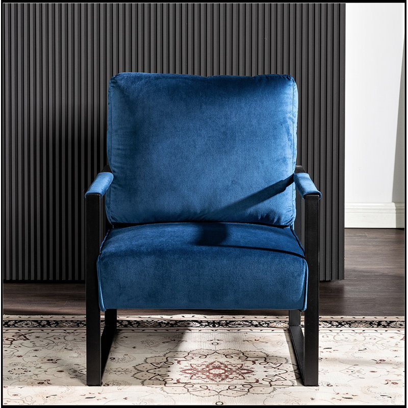 Chaise d'appoint classique Mid Century, Bleu
