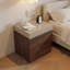 Table de chevet contemporaine à 4 tiroirs de 19,6 po de largeur avec compartiment de rangement, serrure NFC et serrure à clé-977393359
