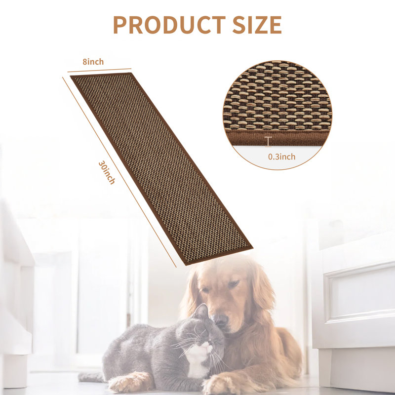 Tapis antidérapants pour tapis en caoutchouc, Brown