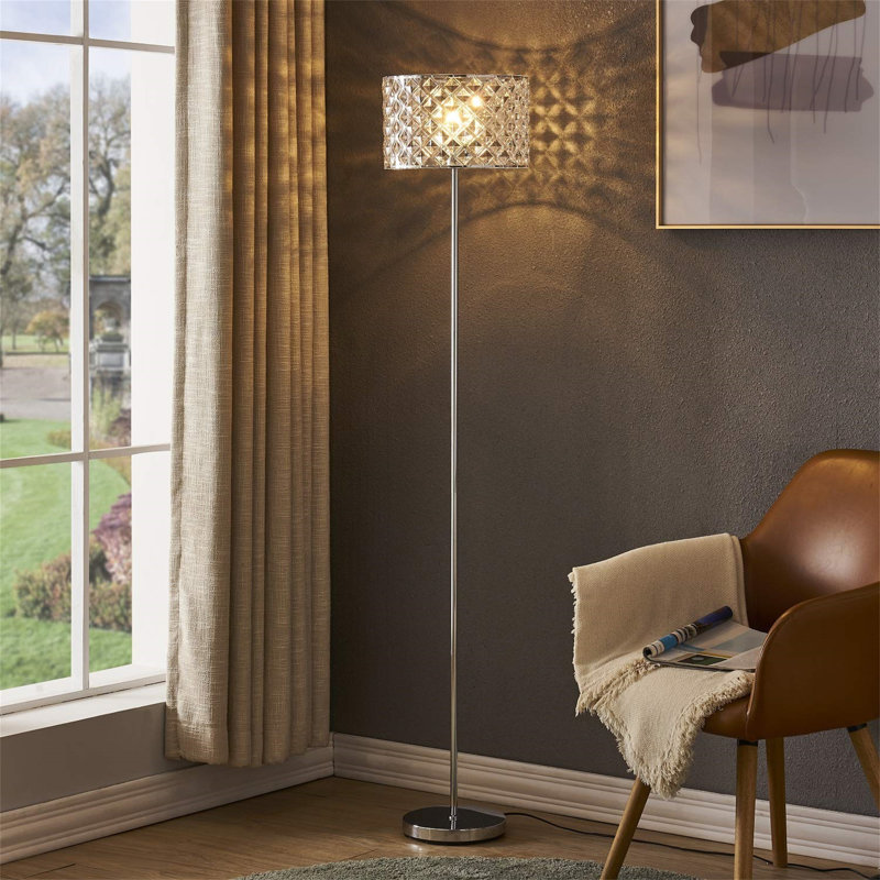 Alfornia 160cm Chrome Traditional Floor Lamp