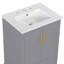 Meuble-lavabo 24 po avec lavabo, armoire en MDF avec structure en bois massif, 1 tiroir divisé et 2 portes à fermeture douce avec double tablette sur la porte, meuble-lavabo autoportant-609347464