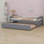 Lit plate-forme avec lit gigogne-579995209