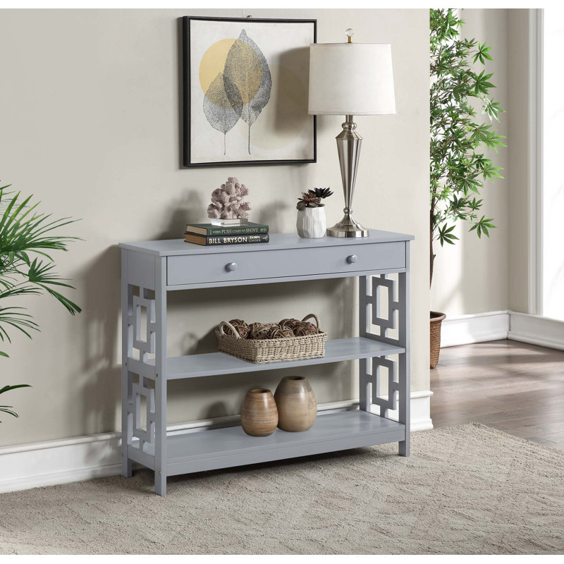Console 39,5 po Yeprad, gris, gris, H 31,5 po x l 39,5 po x P 12 po