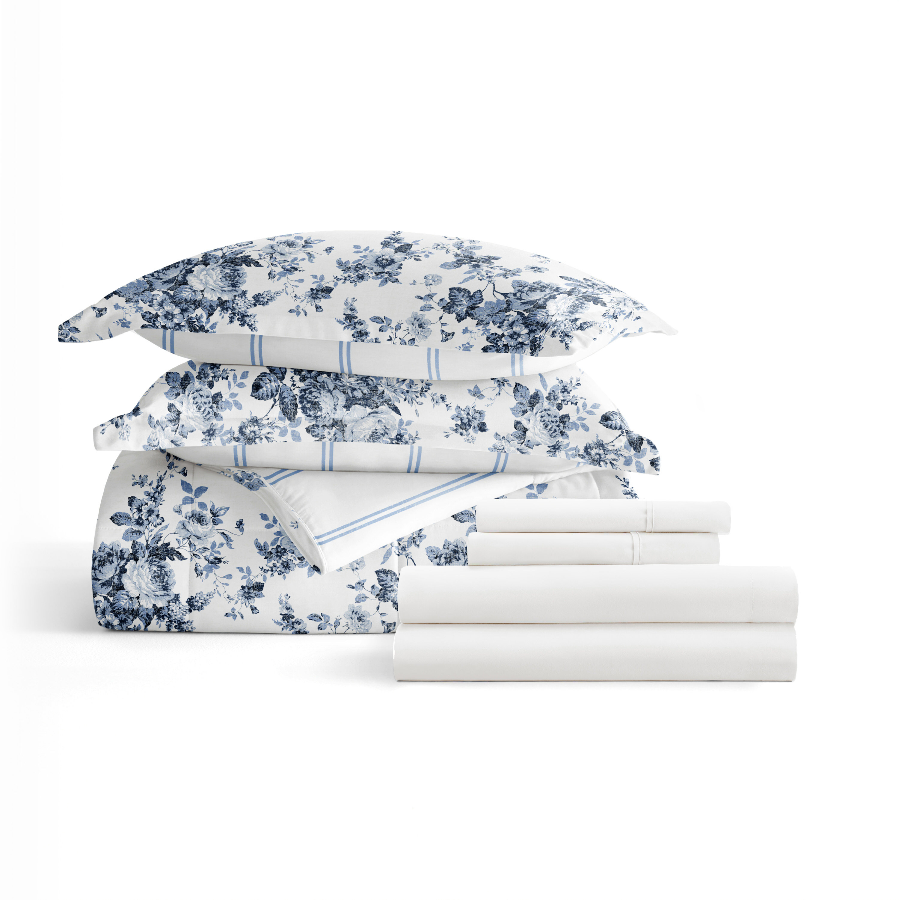 IEnjoy Home 7-Piece Bedding Bundle - Pattern Comforter and Sheet Set & Reviews | Wayfair