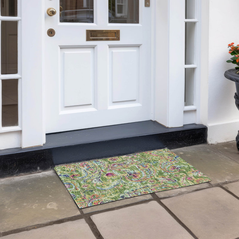 Malcom Washable Paisley Non-Slip Area Rug , Rectangle 1'8" x 2'6"