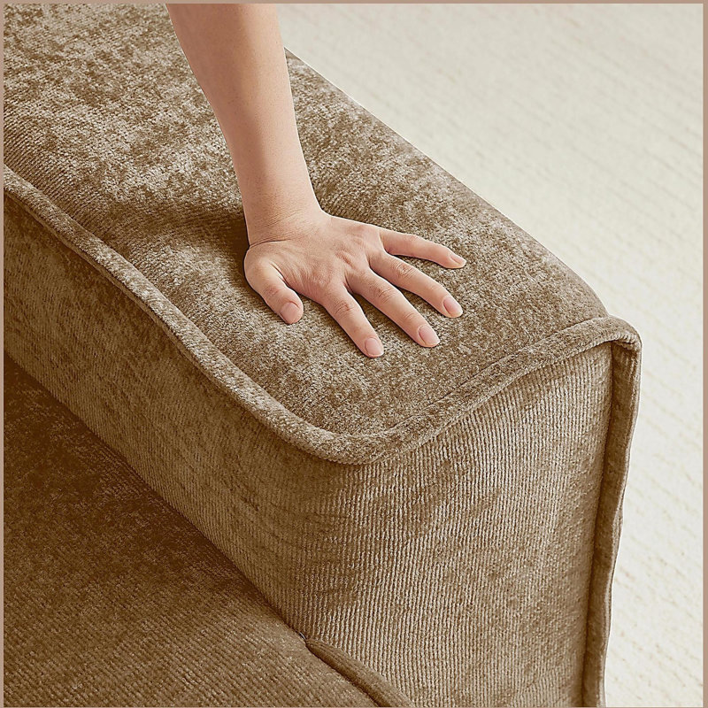 Velvet Sofa, Brown