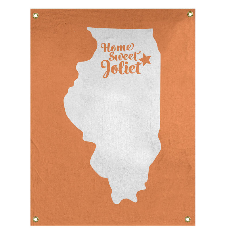 Tapisserie murale joliet illinois, H 36 po x l 26 po, Orange