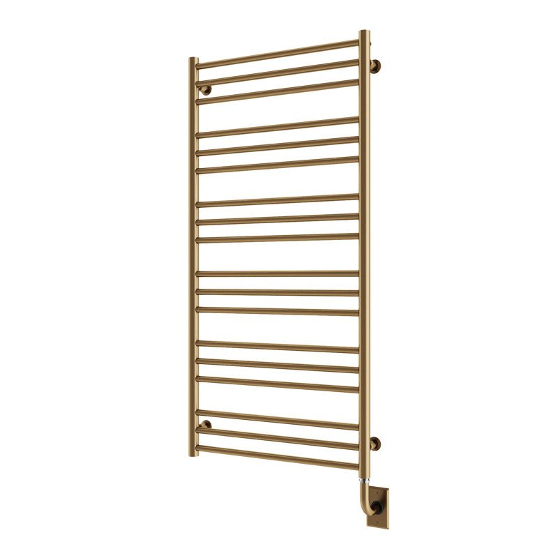 Porte-serviettes chauffant mural électrique 23,5 po x 47,5 po Sorano - Bronze brossé, garantie à vie, Bronze brossé
