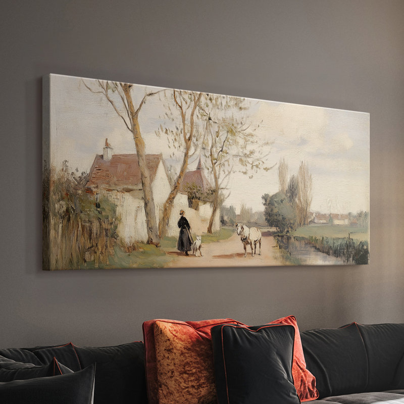 Série paysage - CXCI - Toile tendue avec châssis - Prêt à accrocher, H 16 po x l 32 po