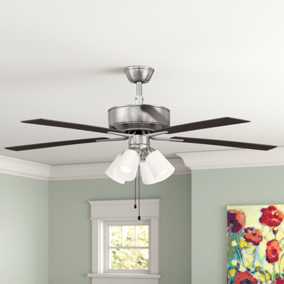 Pro Plus 114 White 4 Light Kit 52'' Ceiling Fan with LED Lights