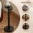Solid Wood Bean-Shaped End Table,Pedestal Drink Table, Tall Plant Stand-118690961-118690962