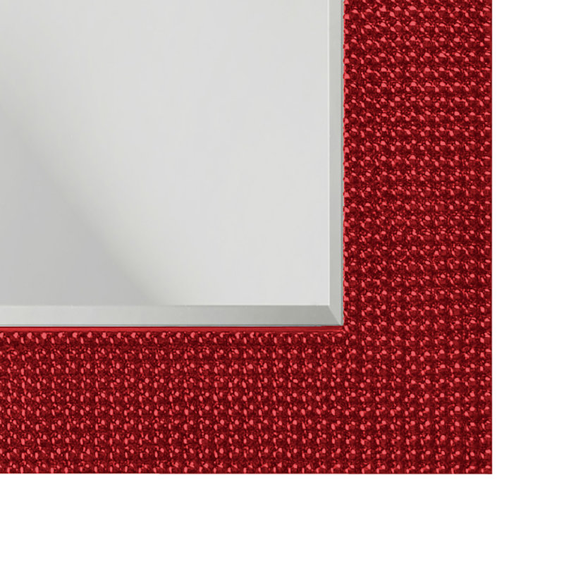 Hendrickson Rectangular Wall Mirror, Red