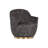Hudnut Upholstered Swivel Armchair - Brown-420427584