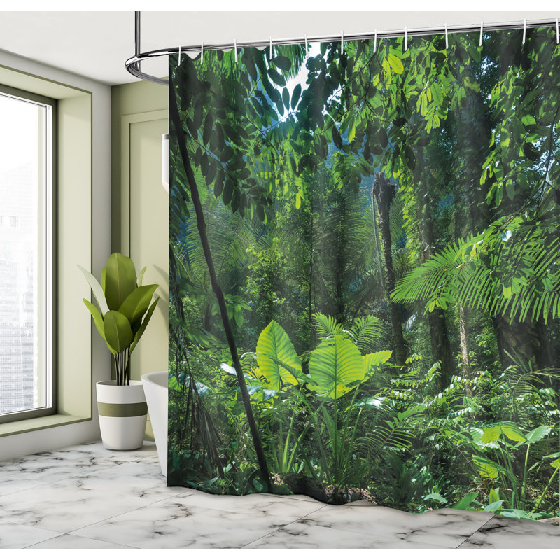 Shower Curtain with Hooks Included, 84"H x 69"W