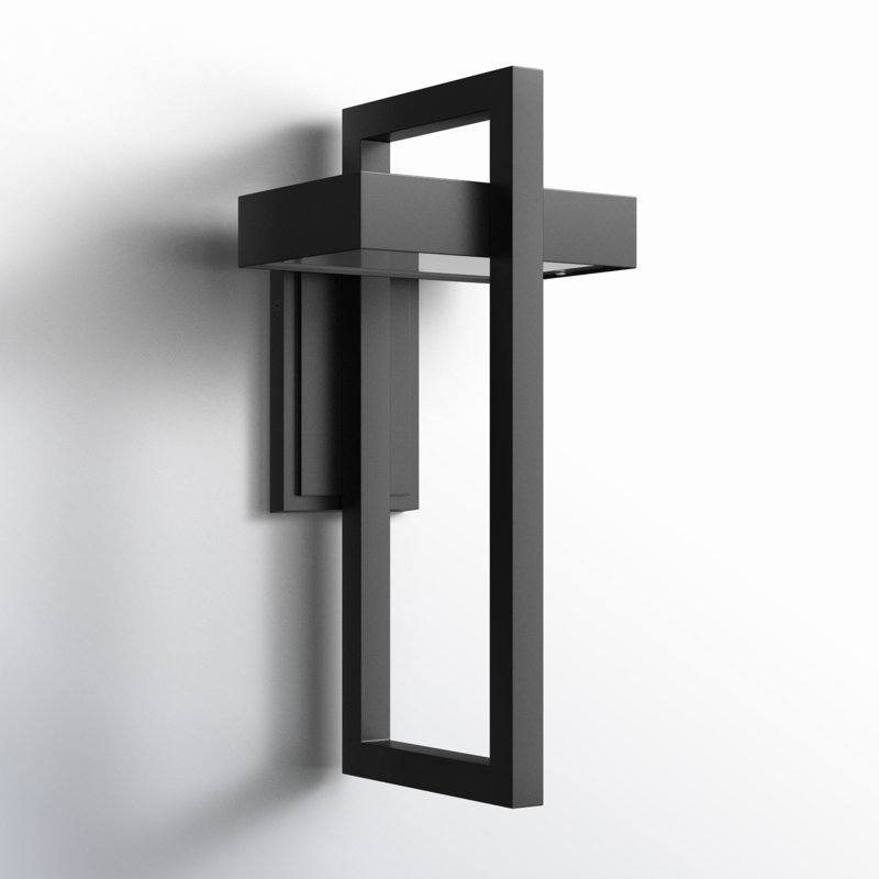 Giddens Glass LED Wall Light, Black