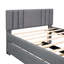Lit plateforme double tapissier avec lit gigogne