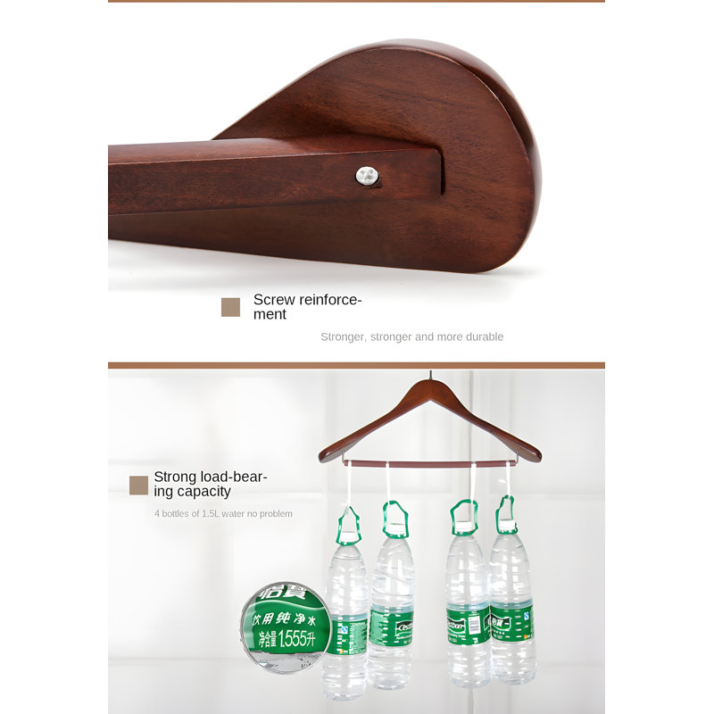 Cintres en bois massif pour costumes, manteaux et vestes