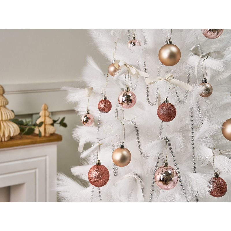 7cm Solid Colour Plastic / Acrylic Bauble, Pink